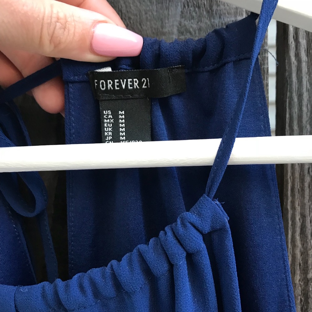 Circa 2014 Mediterranean Blue Halter, Maxi Dress, Size Medium - Picture 6 of 8